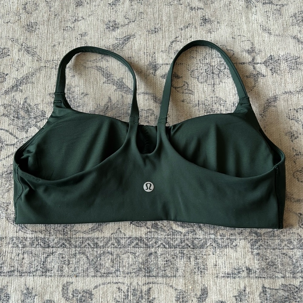 Lululemon Women’s Wunder Train Strappy Racer Bra A/B - size 10 - legacy green - Picture 2 of 2